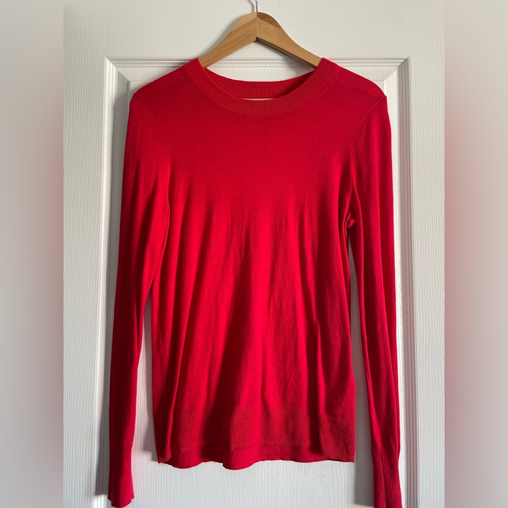 Banana Republic Bold Red Crew Neck Sweater